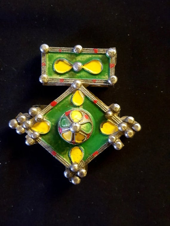 Marokko - Großes Berberkreuz Silber Und Emaille Boghdad Berberstamm West Anti Atlas von TIFINAGH