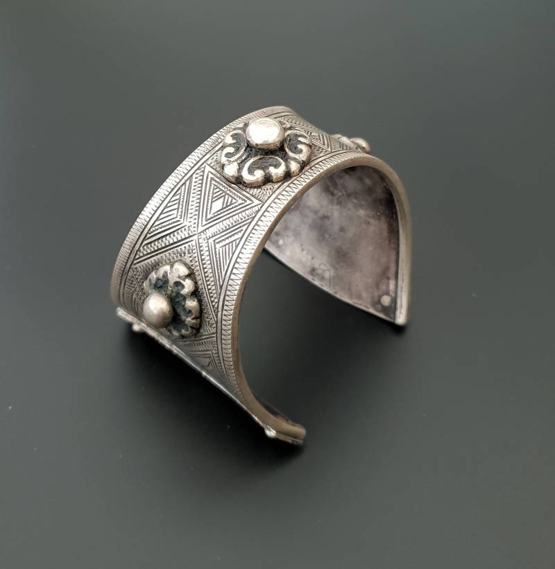 Marokko - Nielloed Armband Berber Eröffnet Silber, Emaillierte Südmarokko von TIFINAGH