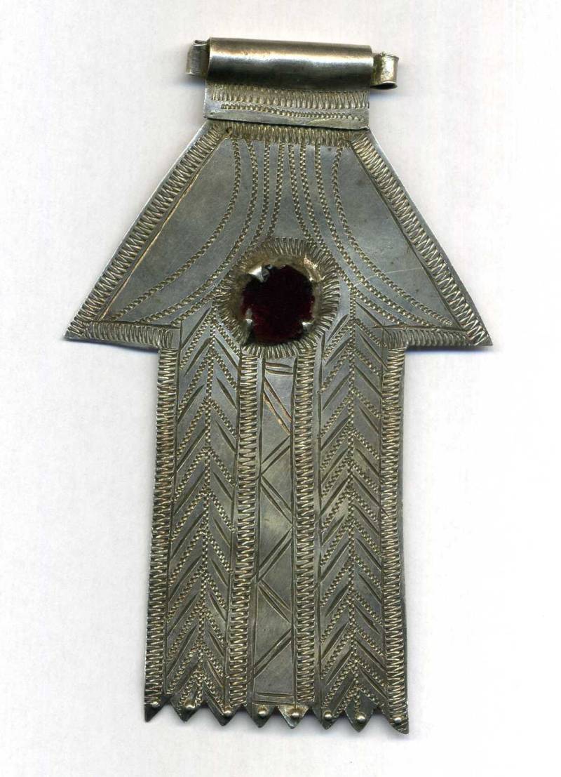 Marokko - Seltene Alte Berber Hand Der Fatima in Silber High-Atlas Des 19. Jahrhunderts von TIFINAGH