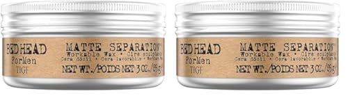 Bed Head For Men by TIGI | Matte Separation Styling-Haarwachs | Professionelles, mit festem Halt für Männer | Haarstyling-Produkt mit Bienenwachs | Für kurzes mit mittellanges Haar | 85 g Bed Head For Men by TIGI | Matte Separation Styling-Haarwachs | Professionelles, mit festem Halt für Männer | Haarstyling-Produkt mit Bienenwachs | Für kurzes mit mittellanges Haar | 85 g von TIGI