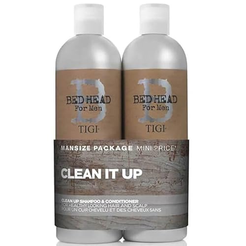 TIGI Bed Head For Men Tween „Clean It Up“ Shampoo im Doppelpack, 2 x 750 ml von TIGI