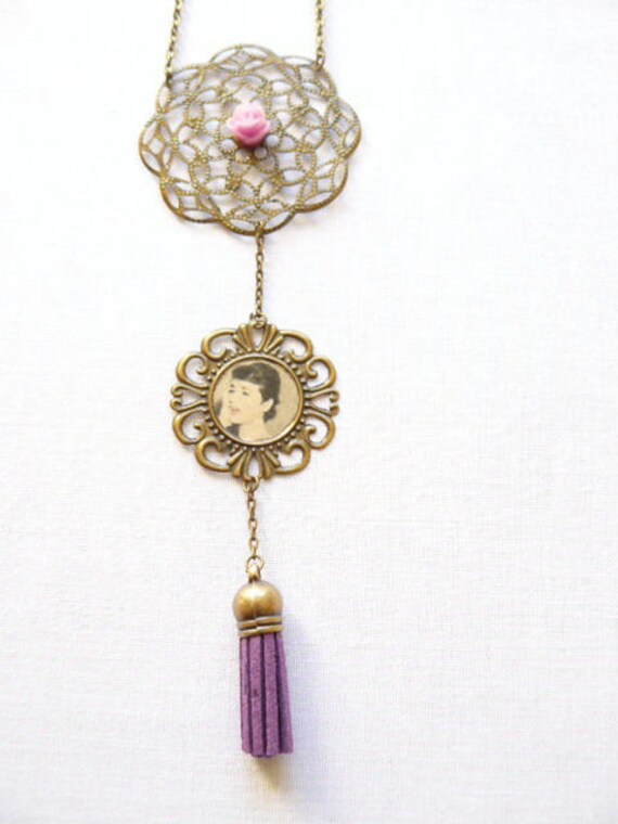 Vintage Lange Halskette Serie „Fotoromane" von TIGRORAMA