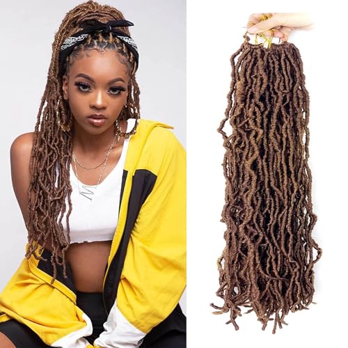 Falsche Locs 45,7 cm, 8 Packungen, New Soft Locs Pre-Looped Häkelhaar, für schwarze Frauen, Häkelnadeln, Kunsthaar, 45,7 cm, # 30) von TIHQIEX