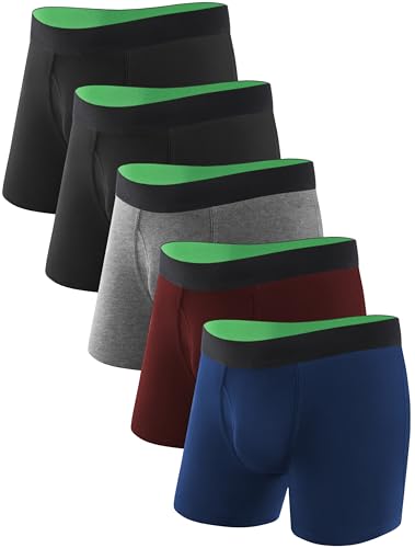 TIICHOO Inkontinenz Pants Männer Regelmäßige Saugfähigkeit 100ml Herren Inkontinenz Slip Waschbar 5er Pack (S, 2 Schwarz/Bordeaux/Navy/Grau) von TIICHOO