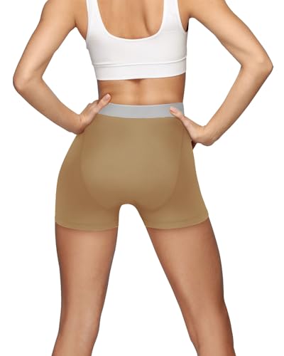 TIICHOO Menstruationsunterwäsche Starke Blutung Perioden Boxshorts Weich Wochenbett Unterwäsche Frauen 1er Pack(XX-Large, 1 Beige) von TIICHOO