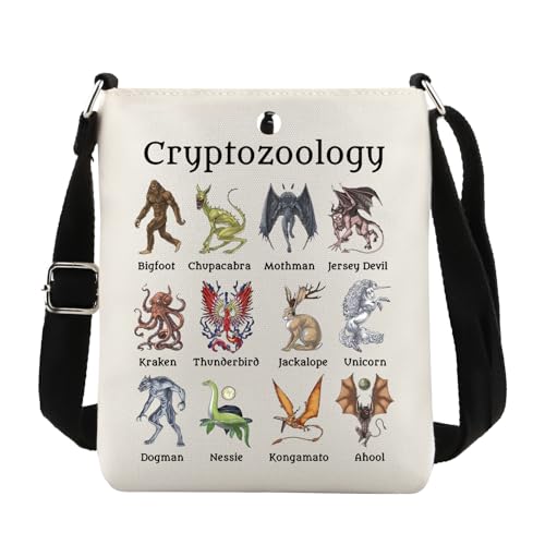 TIIMG Cryptozoology Umhängetasche Cryptid Creatures Handtasche Geschenk Bigfoot Mothman Geschenk, Cryptozoology Cb von TIIMG