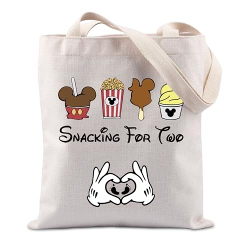 TIIMG Snacking For Tow Cartoon Lover Geschenk Schwangerschaft Annouce Geschenk Neue Mutter Schwangere Frau Geschenk Tragetasche, Snackfüße, 0 von TIIMG