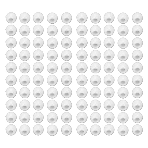 Haarperlen für Kinder Girls, 100 Stück Großes Loch 12mm Haare Flechten Perlen Plastik Dreadlocks Haargebiet Perlen Haarperlen für Zöpfe für Haare und Bartstyling (WHITE) von TIKATARER