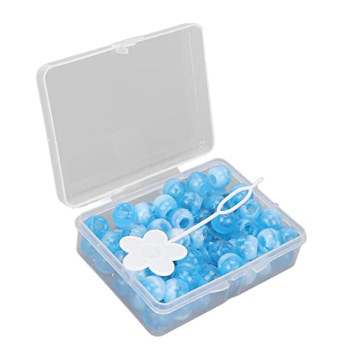 Haarperlen für Mädchen, Dreadlock-Dekorationen aus Kunststoff und Harz, 74-teiliges Haarflechtperlen-Set, Haarringe mit Haarhakennadel und Aufbewahrungsbox für Selbstgemachtes von TIKATARER