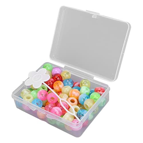Haarperlen für Mädchen, Dreadlock-Dekorationen aus Kunststoff und Harz, 74-teiliges Haarflechtperlen-Set, Haarringe mit Haarhakennadel und Aufbewahrungsbox für Selbstgemachtes von TIKATARER