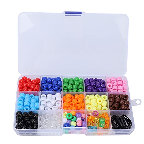 Perlenspangen, 300 Stück, Modische Haarperlen, Haarperlen für Kinder, Mädchen, Haarspangen, Zopfklammern, Buntes Zubehör-Set mit Gummibändern für Partys und Besondere Anlässe von TIKATARER