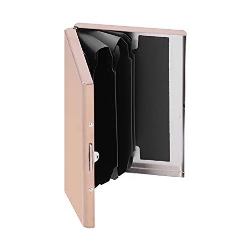 TIKATARER Kreditkartenbuch, Edelstahl Slim Visitenkarte Brieftaschen -Visitenkartenhalter Metall Blocking Hülle Geldbeutel Name KARTERHALTER METALLKARTEN Halter für Frauen Männer (Edelstahl von TIKATARER