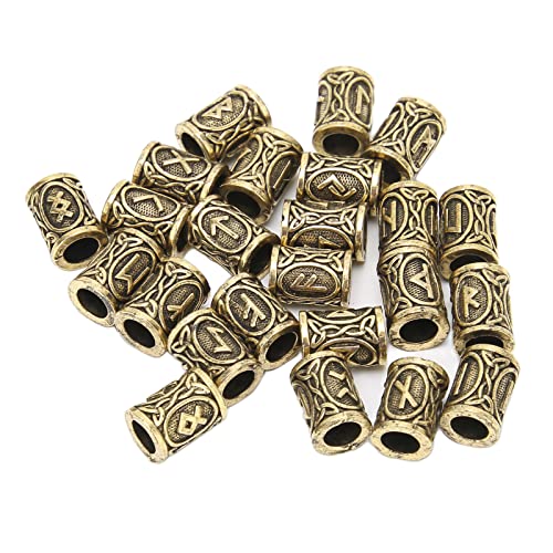 Wikinger -Bartperlen, 24 -pcs -Bartperlen für Männer Wikinger Haarperlen DIY Haar und Bartdekoration für Persönliches Styling und Accessoires von TIKATARER