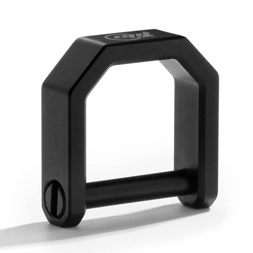 TIKIDESIGN Titan Schlüsselanhänger D-Ringe, Schäkel Schraube Schlüsselring, Schlüssel Organizer für Autoanhänger, Hufeisen Schlüsselanhänger Zubehör für DIY (Schwarz-M) von TIKIDESIGN