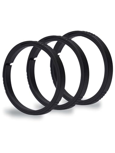 TIKIDESIGN Titan Schlüsselringe,25mm Schlüsselring mit Seitlich Drückender Design,Titan Flachen Schlüsselanhänger Ringe,Titan Spaltringe für Auto Haus Schlüssel Zubehör (3M schwarz) von TIKIDESIGN