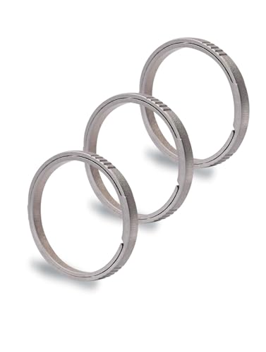 TIKIDESIGN Titan Schlüsselringe,19mm Schlüsselring mit Seitlich Drückender Design,Titan Flachen Schlüsselanhänger Ringe,Titan Spaltringe für Auto Haus Schlüssel Zubehör (3S sandgestrahlt) von TIKIDESIGN