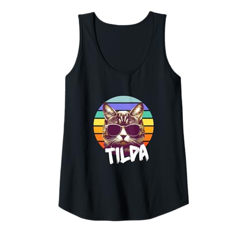 Damen TILDA - Schöner Mädchen Name mit lustiger Katze Tank Top Damen TILDA - Schöner Mädchen Name mit lustiger Katze Tank Top von TILDA Tochter Enkel Geburtstag Geschenkideen