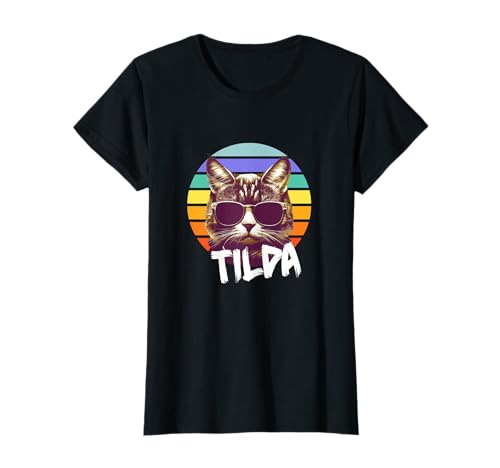 TILDA - Schöner Mädchen Name mit lustiger Katze T-Shirt TILDA - Schöner Mädchen Name mit lustiger Katze T-Shirt von TILDA Tochter Enkel Geburtstag Geschenkideen