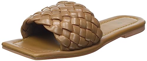 TILDEN Damen Flat Sandal, Kamel, 39 EU von TILDEN