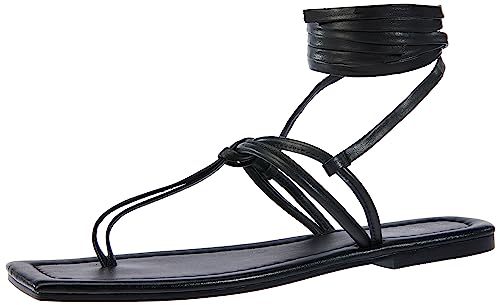 TILDEN Damen Flat Sandal, Schwarz, 39 EU von TILDEN