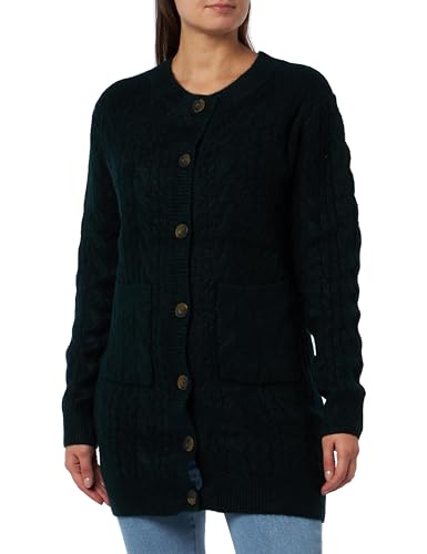 TILDEN Damen Strickjacke mit Knöpfen 39431310, Dunkelgrün, XS/S von TILDEN