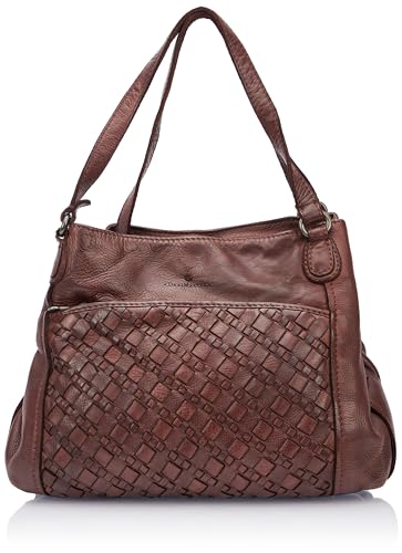 TILDEN Women's Leder Handtasche, Dunkelbraun von TILDEN