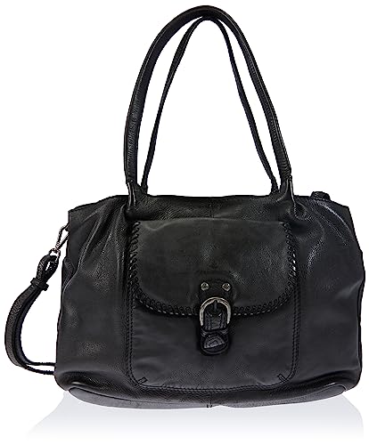 TILDEN Women's Leder Schultertasche, Schwarz von TILDEN