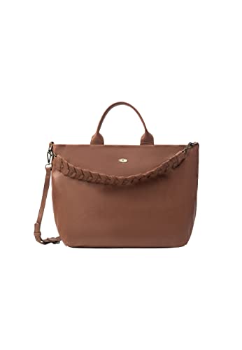 TILDEN Women's Leder Shopper, HELLKAMEL von TILDEN