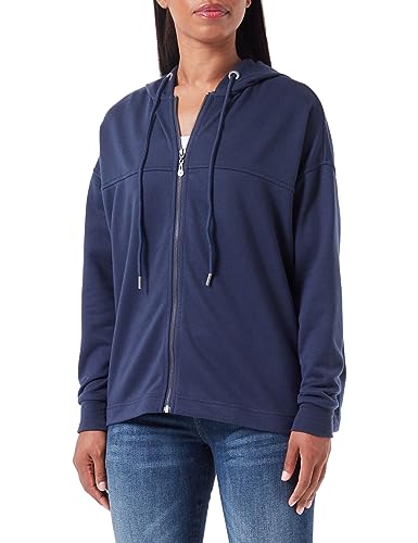 TILDEN Women's Oversize Zip Hoodie Sweater, Marine, S Grande Taille von TILDEN