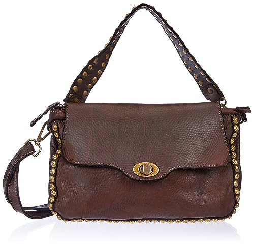 TILDEN Women's Schultertasche aus Leder, BRAUN von TILDEN