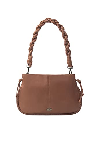 TILDEN Women's Schultertasche aus Leder, HELLKAMEL von TILDEN