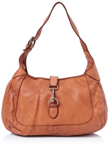 TILDEN Women's Schultertasche aus Leder, Kamel von TILDEN