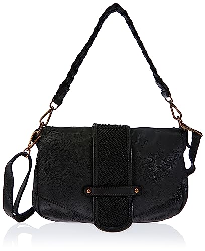 TILDEN Women's Schultertasche aus Leder, SCHWARZ von TILDEN