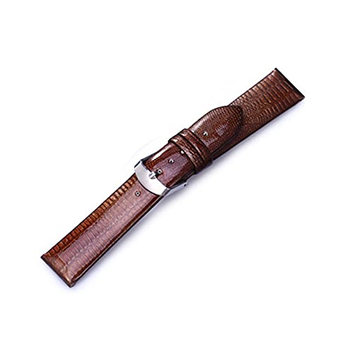 TILEZE Brown Black Watch Band Lederriemen Watchbänder 12mm 14mm 16mm 18mm 20mm 20mm Uhr Accessoires Unisex Riemenband (Color : Coffee, Size : 22mm) von TILEZE