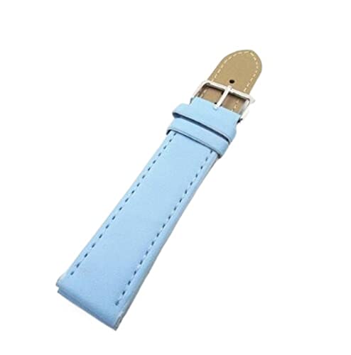 TILEZE Einfaches Gewebe Pu Lederbandwachenband 1 2mm, 14 mm, 16 mm, 18 mm, 20 mm Sehen Sie sich Band Candy Colors Clock -Gurte for Uhren an (Color : Blue, Size : 18mm) von TILEZE