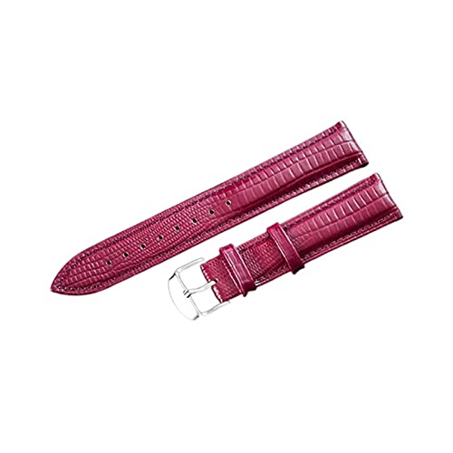 TILEZE Fashion Watch Band Leder Armband Uhr Accessoires Pin Schnalle Gurtgürtel Marke Frauen Watch Watch Watch (Color : Purple, Size : 20mm) von TILEZE