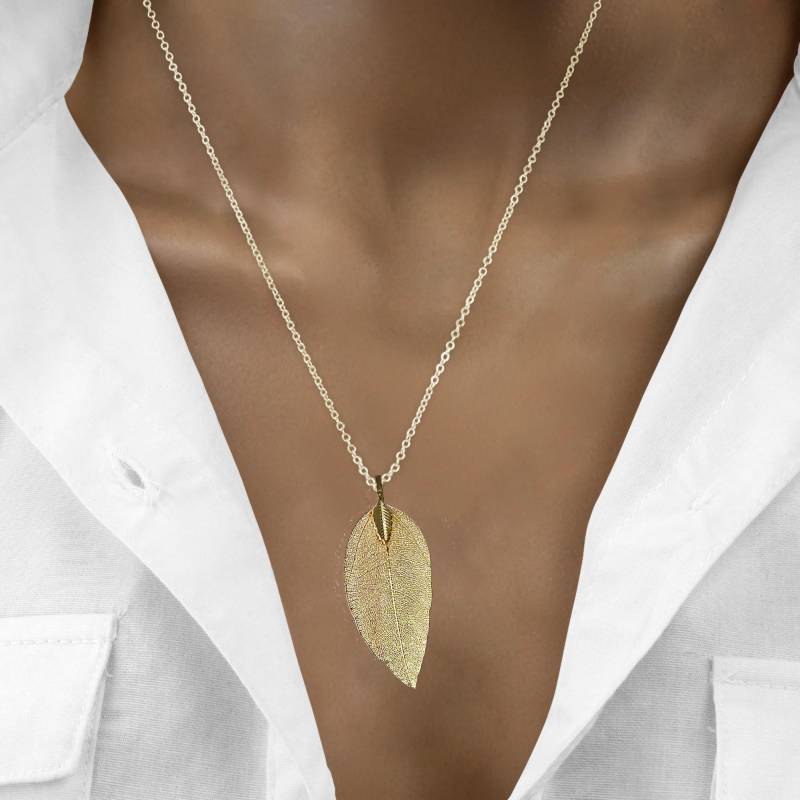 Schmuck, Kette, Anhänger, Goldene Weihnachten, Geschenk, Besondere Geschenkverpackung, Blatt von TILLundPAULA