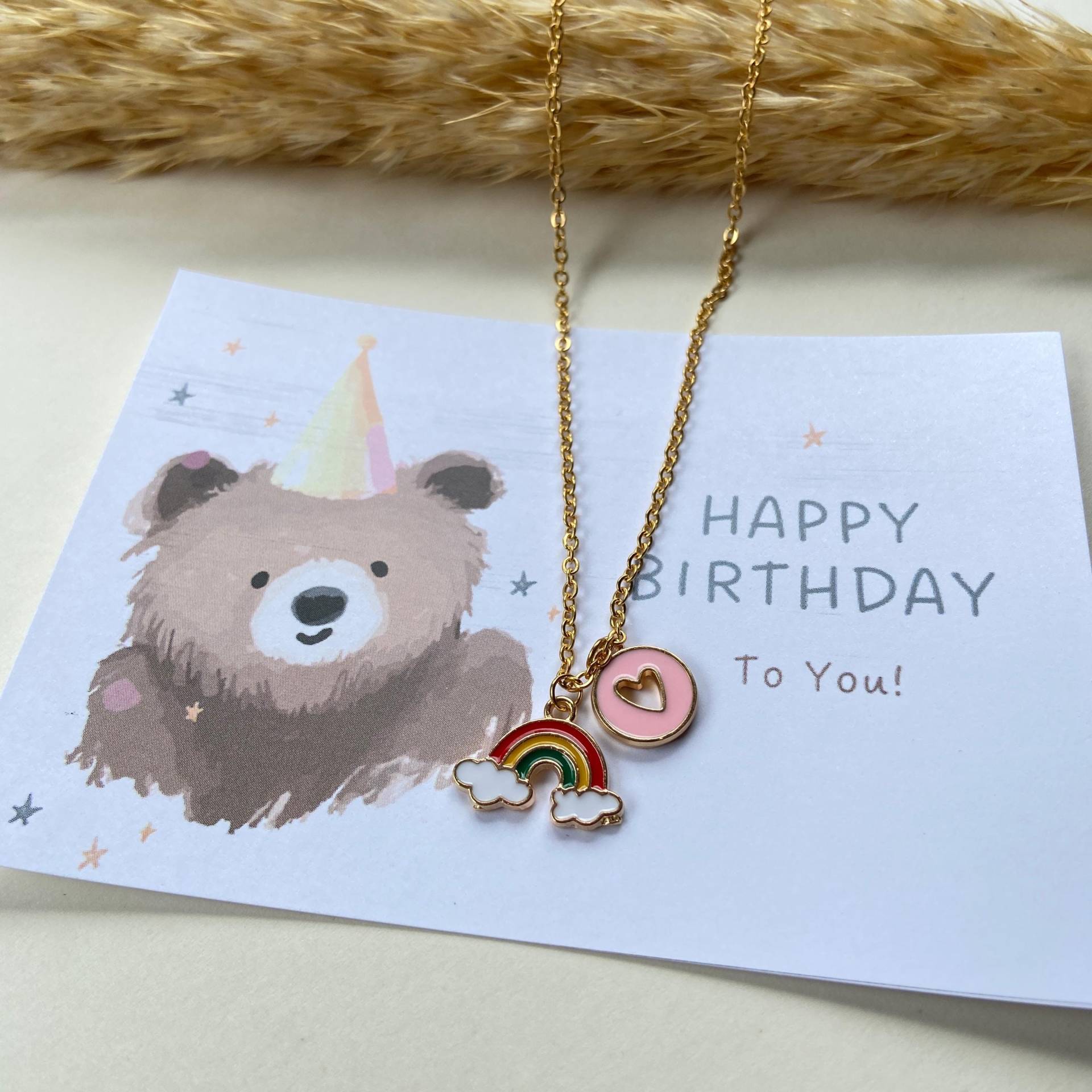 Schmuck, Kette, Anhänger, Goldene Weihnachten, Regenbogen, Besondere Geschenkverpackung, Kind von TILLundPAULA