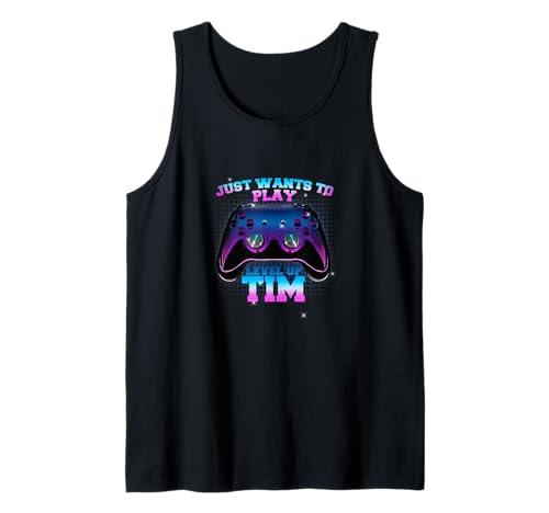 Herren TIM - LEVEL UP mit Controller: WILL NUR SPIELEN Tank Top Herren TIM - LEVEL UP mit Controller: WILL NUR SPIELEN Tank Top von TIM Sohn Enkel Geburtstag Geschenkideen