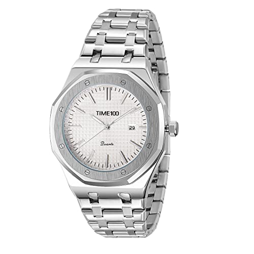 TIME100 Armbanduhr für Herren, analoges Quarzwerk, Klassische Business-Herren-Armbanduhr, Edelstahlverkleidung, wasserdichte Herren-Armbanduhren, Stahl/silberfarben, Case Diameter: 52.0 * 43.0mm TIME100 Armbanduhr für Herren, analoges Quarzwerk, Klassische Business-Herren-Armbanduhr, Edelstahlverkleidung, wasserdichte Herren-Armbanduhren, Stahl/silberfarben, Case Diameter: 52.0 * 43.0mm von TIME100