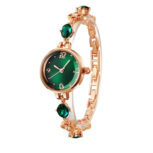 TIME100 Damen Armband Uhr Runde Mini Grüne Uhren für Frauen Wasserdicht von TIME100