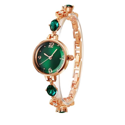 TIME100 Uhr Damen Armbanduhr Runde Mini Grüne Uhren für Frauen Wasserdicht von TIME100