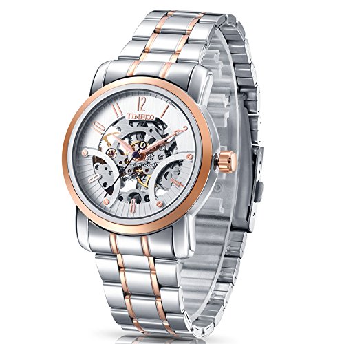 TIME100 Mechanische Uhr Mode Retro High-End Automatikuhr als Geschenk für Herrenuhr von TIME100
