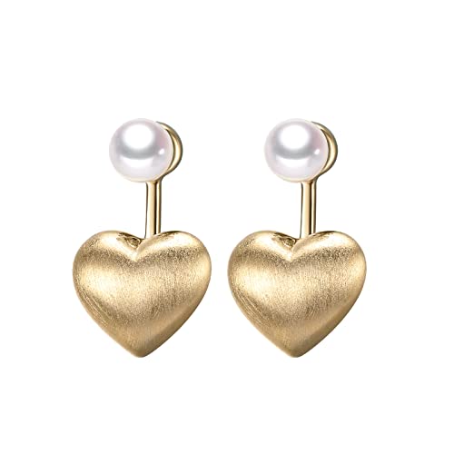 TIMELESS. PEARL 2 in 1 Goldene Herzen Süßwasser Front Back Ohrringe Messing, Messing, Perle TIMELESS. PEARL 2 in 1 Goldene Herzen Süßwasser Front Back Ohrringe Messing, Messing, Perle von TIMELESS. PEARL