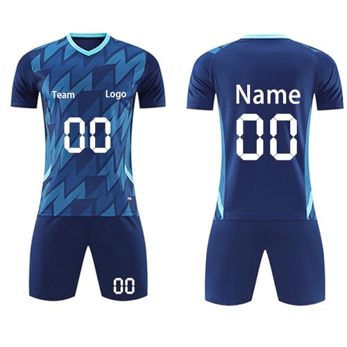 Generic Angebote Damen Trikot Fussball Junge Atmungsaktiv Oversized Em 2024 Trikot Atmungsaktives Trikot Mit Eigenem Namen Football Socks Trikots Fußball(1-Dark Blue,13 Jahre) von TIMELYE