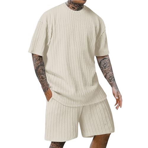 Generic Warehouse Deal Männer Sommer Outfit Golfschläger Set Herren Gummizug Zweiteiler Business Hose Herren Atmungsaktiv Herren Outfit Komplett Set Herren Sportanzug(Complexion,L) von TIMELYE