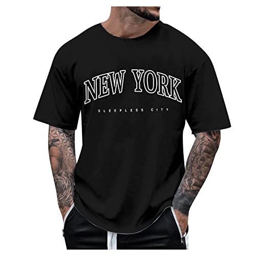 T Shirt Herren Los Angeles California Oversized Tshirt Graphic Print Casual Tops Mode Kurzarm Tshirt Herren Sportshirt Oversized Männer T-Shirt Sommer Rundhals Shirt Atmungsaktiv Vintage Streetwear von TIMELYE