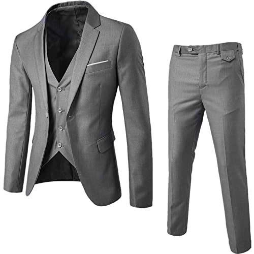 TIMELYE Anzug Herren Anzug Slim Fit 3 Teilig Herrenanzug 3-Teilig Anzüge Herren Modern Sakko für Business Hochzeit Business Eleganter Anzugjacke Anzughose Weste für Business Hochzeit von TIMELYE