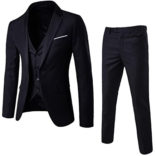 TIMELYE Anzug Herren Anzug Slim Fit 3 Teilig Herrenanzug 3-Teilig Anzüge Herren Modern Sakko für Business Hochzeit Business Eleganter Anzugjacke Anzughose Weste für Business Hochzeit von TIMELYE