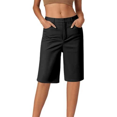 TIMELYE Caprihose Damen Sommer Casual 3/4 Hose Atmungsaktiv Outdoor Jogginghose Wanderhose Stretch Leichte Sommerhose mit Taschen Freizeit Leichte Sommerhose Crop Büro Bürohose von TIMELYE